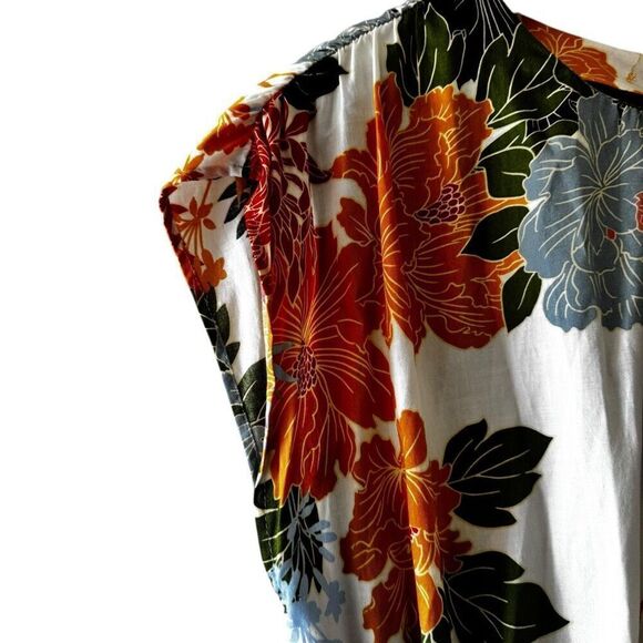 Zara Floral Print  Multicolor Bohemian Elastic Waist  Back Zipper SZ XS #2413 - Picture 5 of 14